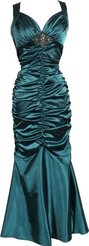 Ruched Mermaid Satin Prom Dress Bridesmaid