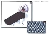 Doggie Duds Chunky Boucle Coat Black& White X Sm
