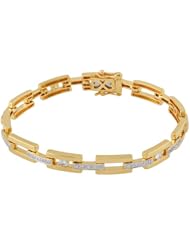 18ct Yellow Gold 0.79ct Diamond 19cm Link Bracelet