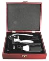 Quikpull Professional Metal Wine Opener in Wood Box
