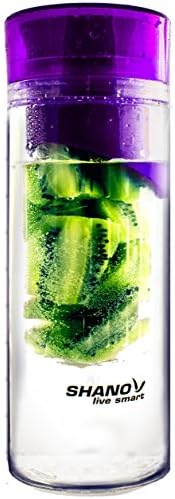 Fruit Infused Water Bottle - Detox Water or Juice Cleanse with Lemon and Fruit - Unique Gift Ideas for Mom, Wife, and Birthdays - Tritan Infuser Made Tough for Sports Fitness