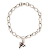 Atlanta Falcons Ladies Silver-Tone Charm Bracelet