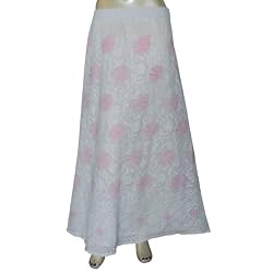 Embroidered Long Skirts Cotton Dress India Size 16
