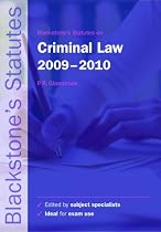 Blackstone's Statutes on Criminal Law 2009-2010 (Blackstone's Statute Series)