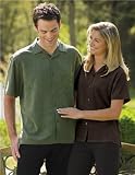 Premium Quality Ladies 100% Silk Dominica Short Sleeve Camp Shirt - Mocha