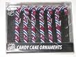COLORADO AVALANCHE Team Logo & Colors CANDY CANE CHRISTMAS ORNAMENT SET (6 pack)