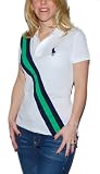 Polo Ralph Lauren Golf Womens Big Pony White Green Shirt Medium