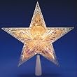 10" Lighted Silver Star Christmas Tree Topper - Clear Lights