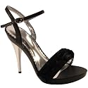 Womens Ruffled High Heel Platform Sandals