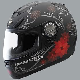 Scorpion EXO-700 Black Dahlia Helmet - Medium/Black
