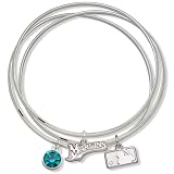 MLB Logo Art Florida Marlins Ladies Spirit Crystal Bangle Bracelet Set