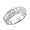 14k White Gold Round and Princess Cut Diamond Anniversary Band / Ring (H-I, SI-I, 2.00 carat)