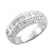 14k White Gold Round and Princess Cut Diamond Anniversary Band / Ring (H-I, SI-I, 2.00 carat)