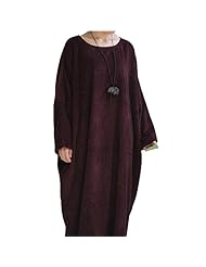 Plus Size Winter Vintage Corduroy/Cotton/Polyester  Dress