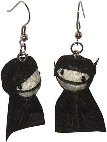 Bat Boy Voo Doo Doll Dangle Pierced Earrings
