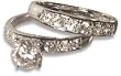 Silver AMR314835S Ladies Cubic Zirconia Bridal Ring Set