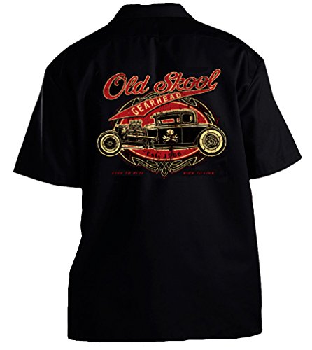 GearHead Alley Old Skool Rat Hot Rod Garage Work Shirt