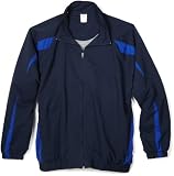 Russell Athletic Big & Tall Mens Big-Tall Micro-fiber Track Jacket, Navy/Royal, 4X