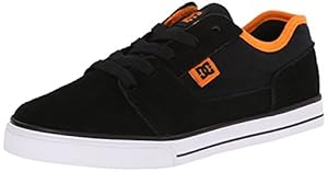 DC Tonik Skate Shoe (Little Kid/Big Kid),Black/Orange,7 M US Big Kid