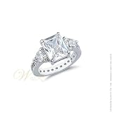 STUDIO 925: *PRINCESS DIAMOND 4CT CZ RING*
