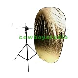 CowboyStudio Multi Disc Kit, with 22 x 36" 5-in-1 Multi Disc Portable Reflector, Compact Holder and Light Stand