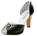 Ashley Brooke Peeptoes Leder dunkelbraun