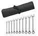 Gear Wrench 9601R 10 Piece Reversible Combination Ratcheting Wrench Set-Metric Roll