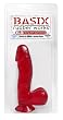 Basix 10" Dong With Suction, Red