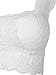 Choies Women's White/Black Lace Cupped Cap Sleeve Crop Top (White)