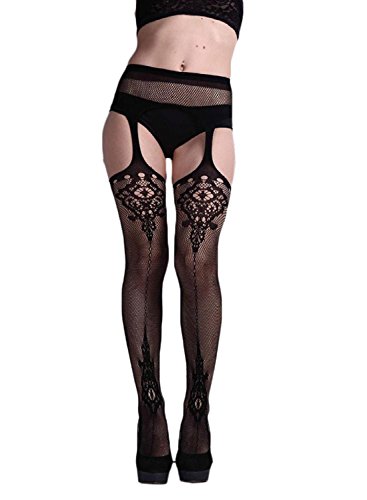 Tenworld Sexy Women Lingerie net Lace Garter Belt Thigh Stocking Pantyhose