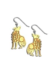 14K Yellow Gold Western Range Wolf Earrings. Made in USA.