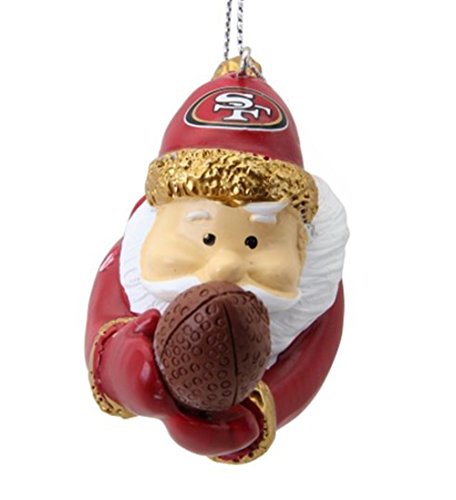 TEAM BEANS FOREVER COLLECTIBLES ACTION SANTA ORNAMENT 49ERS TEAM BEANS FOREVER COLLECTIBLES ACTION SANTA ORNAMENT 49ERS