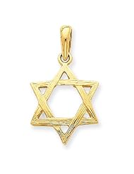 14k Gold Star of David Pendant