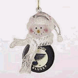 St. Louis Blues 2.5" Acrylic Basketball Snowman Holiday Ornament - NHL Hockey