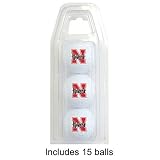 Nebraska Cornhuskers NCAA 15 Golf Ball Clear Pack