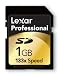 Electronics : Lexar 1GB 133X Professional SD Card