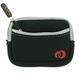 Mini Neoprene Sleeve Case for Flip Video Mino F360 Series Camcorder + Screen Protector Shield - (Flip Video Mino NOT included) (Black)