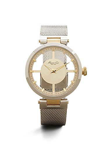 Kenneth Cole New York Women's KC4987 Transparency Round Yellow Gold Transparent Dial Mesh Bracelet Watch