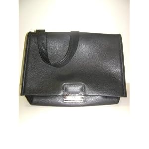Versace Handbags Black Leather Messenger (Laptop) LB2483 - Unisex PRICE REDUCED