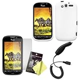 White Silicone Case / Skin / Cover, LCD Screen Guard / Protector & Car Char ....