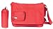 Little Company Basic Messenger Bag in Red with Orange Stitching