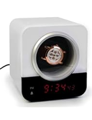 Watch: Precision Watch Winder for Single Automatic Timepiece - w/Built-In IC Timer & Red LED Alarm Clock - by Ivation? - Ivation