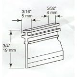 CRL Clear Shower Door Vinyl T Sweep and Seal - 36 in long