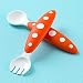 Baby : Polka Dot Spoon & Fork by Boon - Mod Spoon/Fork 1.8 x 5.6 x 0.6