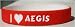 I Love Aegis Custom Wristband