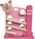 Baby Wooden Ball Run Toy - Pink Cat