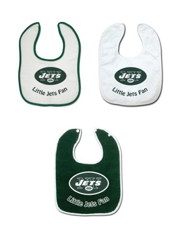 New York Jets 3 Pack Snap Bib Set