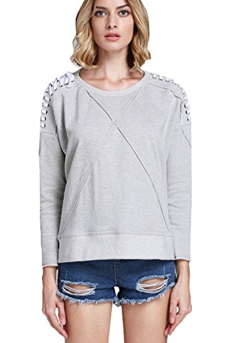 Sheinside Women's Long Sleeve Unicorn Rainbow Print Sweatshirt