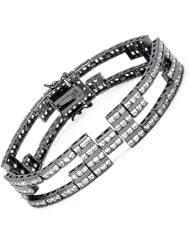 Genuine Morne Rouge (TM) Bracelet. Cubic Zirconia Sterling Silver Bracelet - Material/Stone: Cubic Zirconia. 30.5 grams in weight and 7.5 inches in length. 100% Satisfaction Guaranteed.