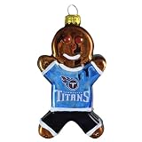 NFL Tennessee Titans Blown Glass Gingerbread Man Ornament